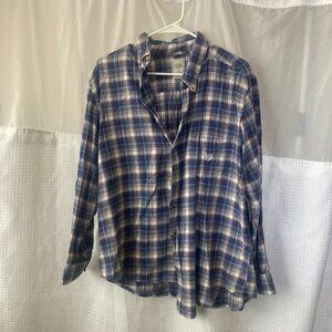 vintage Chaps plaid shirt, Men's large, very soft flannel!